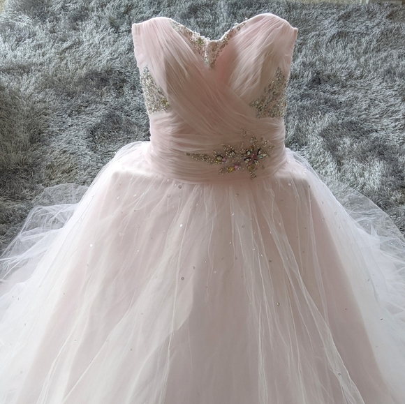 LAST CHANCE Mori Lee Blush Ball Gown - Picture 3 of 9